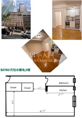 NY曼哈顿区Ms-* 纽约曼哈顿中央车站附近整套统舱2790/月