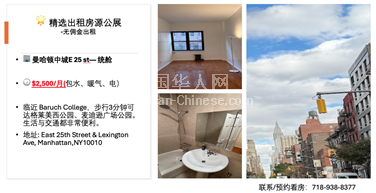 NY曼哈顿区纽约曼哈顿中城整套 Studio 2500月